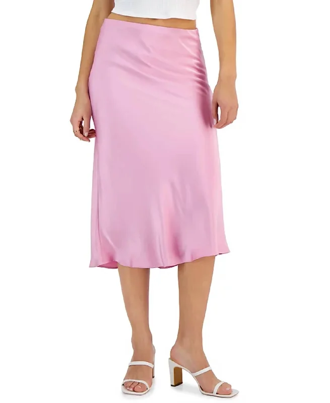 Clothes Of Woman Wardrobe Upgrade Adonia Bias Cut Skirt In Pink