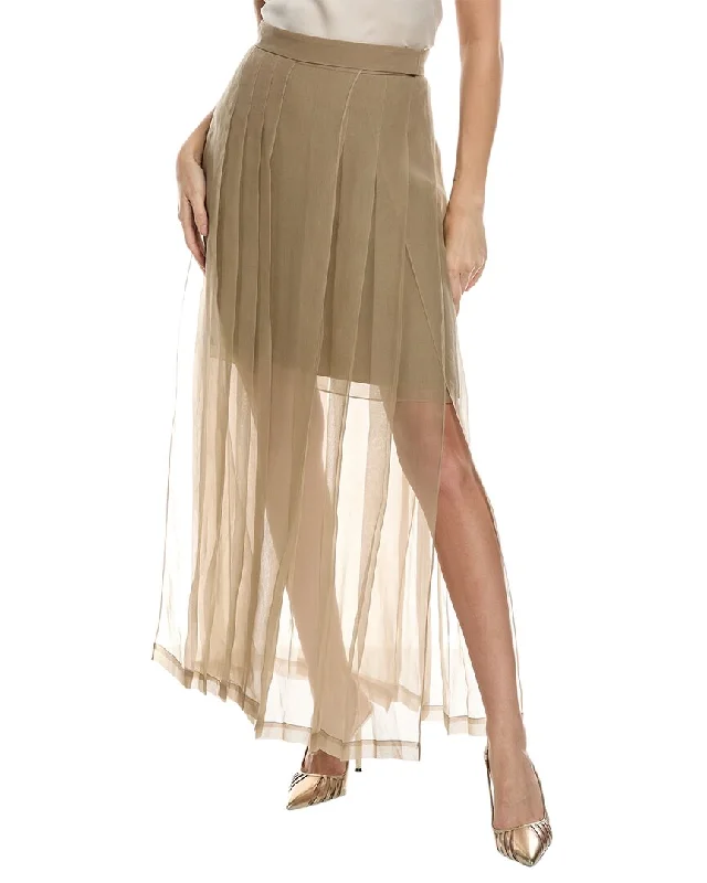 Women's Weekend Outfit Chic Trends Unveiled Brunello Cucinelli Silk Skirt