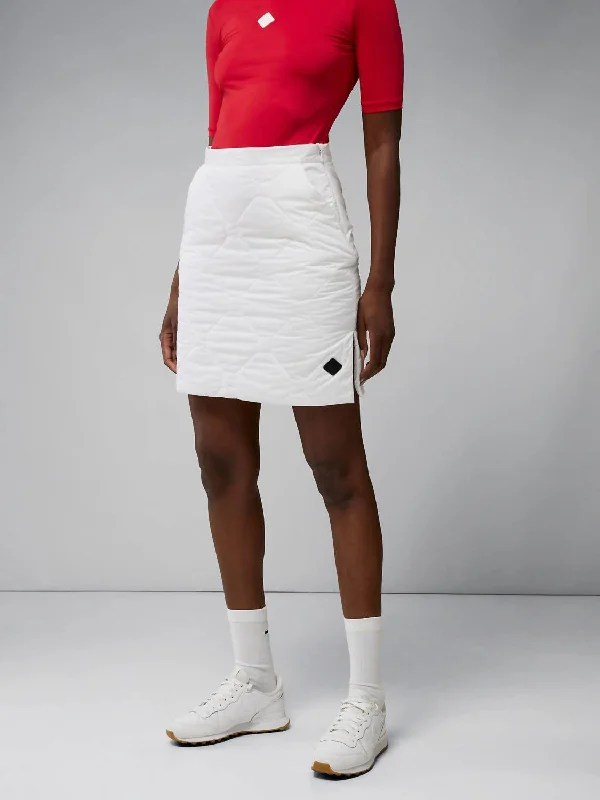 Women's Night-Out Outfit Trendy Urban Attire Carrie Padded Skirt In White