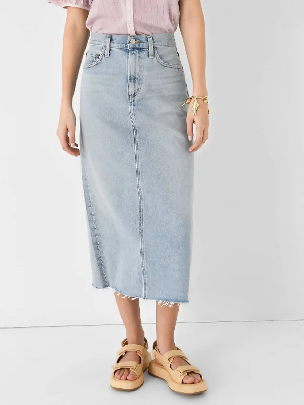 Elegant Women's Clothing Online Flash Sale Starts Della Denim Skirt In Practice