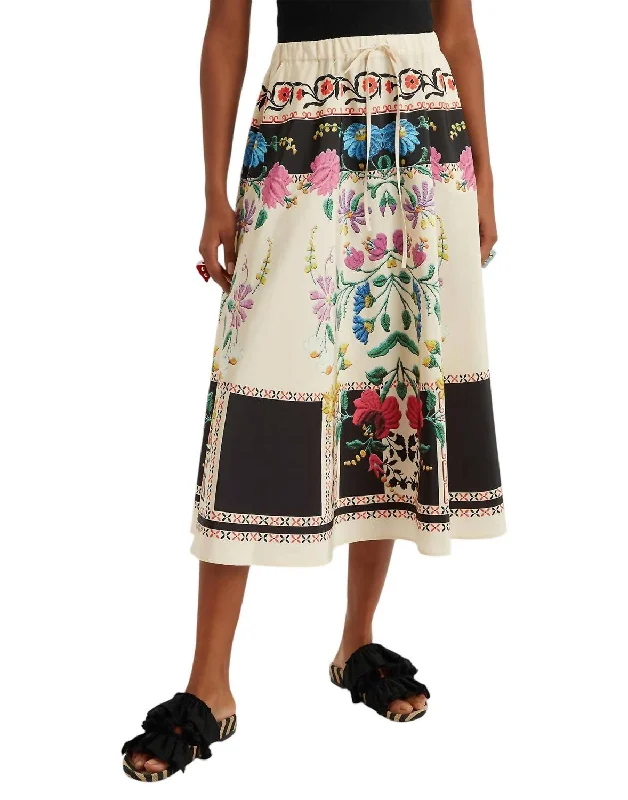 Women's Outerwear Garments Latest Trends Drawstring Skirt In Piazza