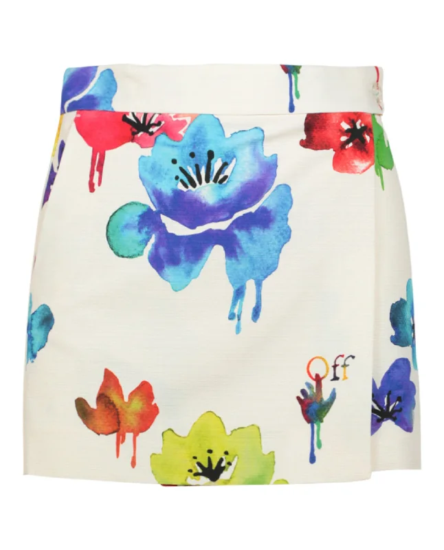 Trendy Women's Apparel for All Seasons Top Deals Floral Printed Mini Skirt