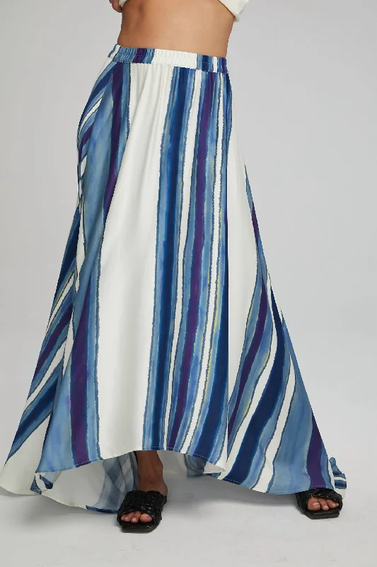 Charming Women's Garments Elegant Styles Flowy Maxi Skirt In Pacific Stripe