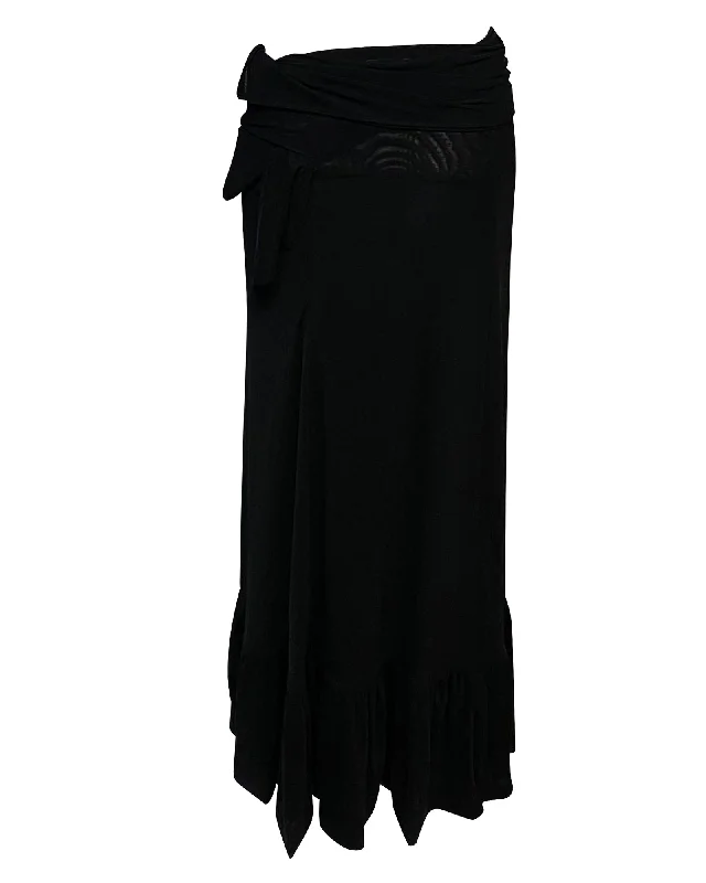 Chic Casual Style Huge Savings On Parisian Styles Ganni Addison Wrap Dot Mesh Skirt in Black Nylon Chic Casual Style Huge Savings On Parisian Styles Ganni Addison Wrap Dot Mesh Skirt in Black Nylon