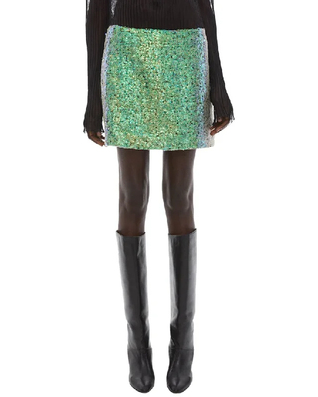 Day To Night Styles Modern Romance Helmut Lang Relaxed Fit Sequin Mini Skirt