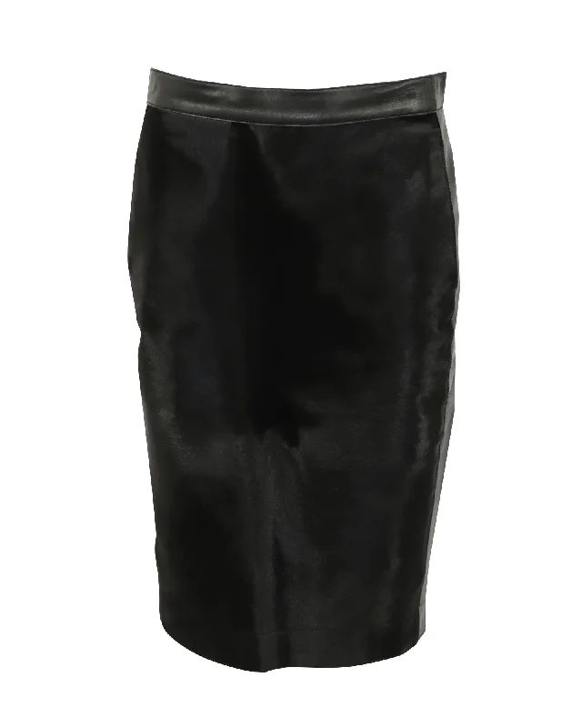Chic Outfits Minimalist Office - Ready Style Iris & Ink Pencil Skirt in Black Leather Chic Outfits Minimalist Office - Ready Style Iris & Ink Pencil Skirt in Black Leather