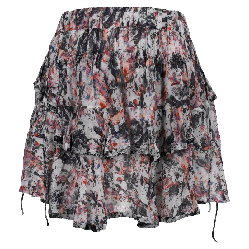 Sophisticated Style Big Savings On Rustic Countryside Styles Iro Paris Megan Printed Ruffle Mini Skirt in Multicolor Viscose Sophisticated Style Big Savings On Rustic Countryside Styles Iro Paris Megan Printed Ruffle Mini Skirt in Multicolor Viscose