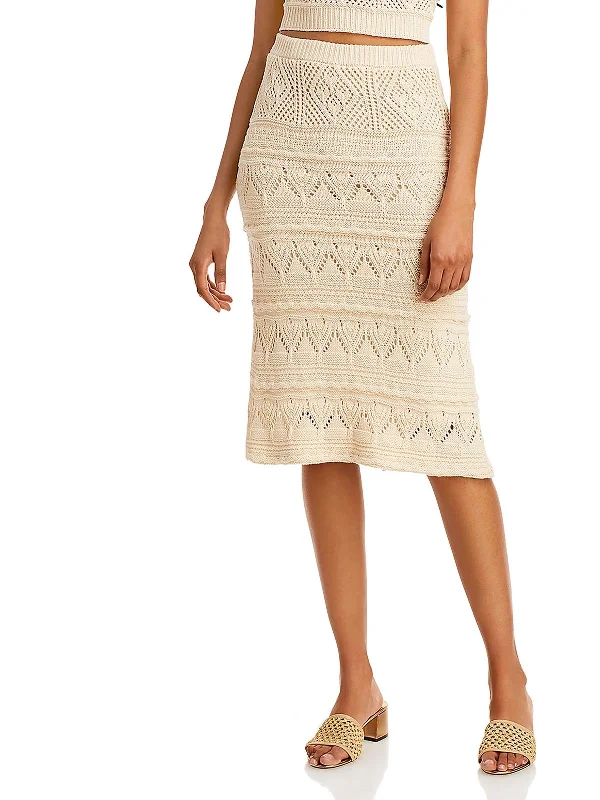 Stylish Everyday Clothing Everyday Basics Kirana Womens Crochet Knee-Length Pencil Skirt Stylish Everyday Clothing Everyday Basics Kirana Womens Crochet Knee-Length Pencil Skirt