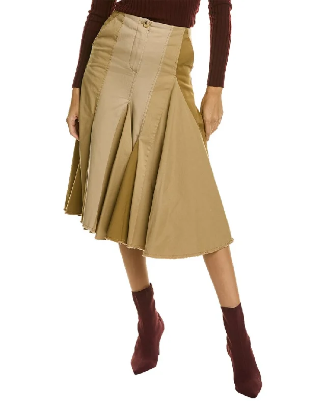 Trendy Street Style Boho - Chic Festival - Ready Style LANVIN Paneled Skirt