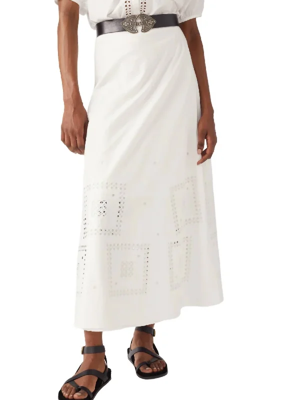 Women's Transitional Garments Urban Femme Streetwear Lermaid Skirt In Blanc