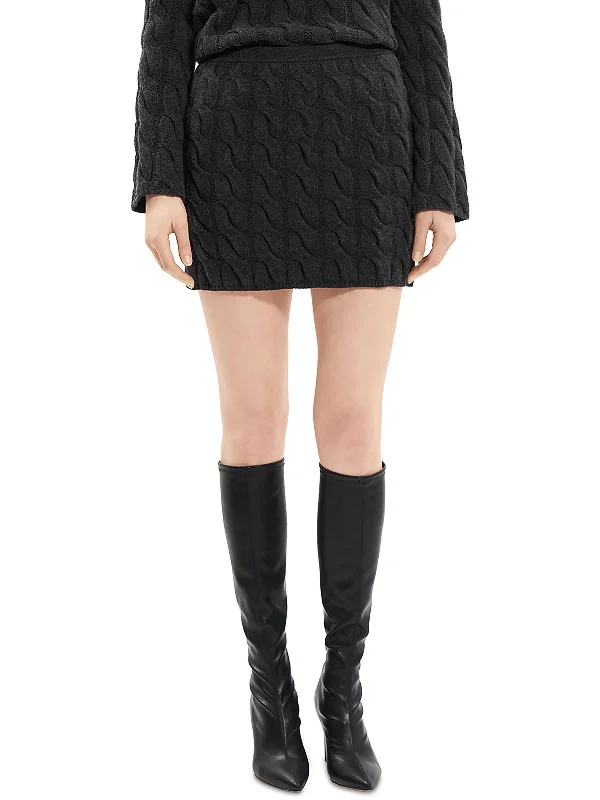 Women's Activewear Attire Wardrobe Essentials Petites Womens Wool Blend Above Knee Mini Skirt Women's Activewear Attire Wardrobe Essentials Petites Womens Wool Blend Above Knee Mini Skirt