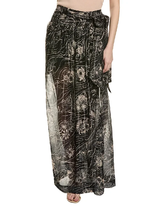 Current Trends Flash Sale Sabina Musayev Patina Silk-Blend Skirt