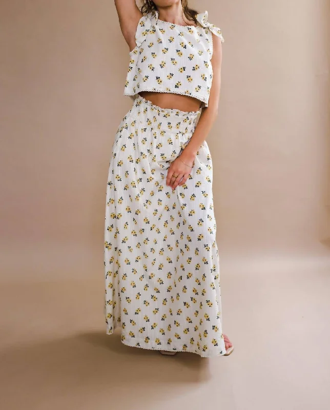 Women's Clothing Budget Friendly Ventura Maxi Skirt In Golden