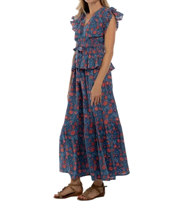 Affordable Women's Fashion Versatile Style Wardrobe Willow Skirt In Blue
