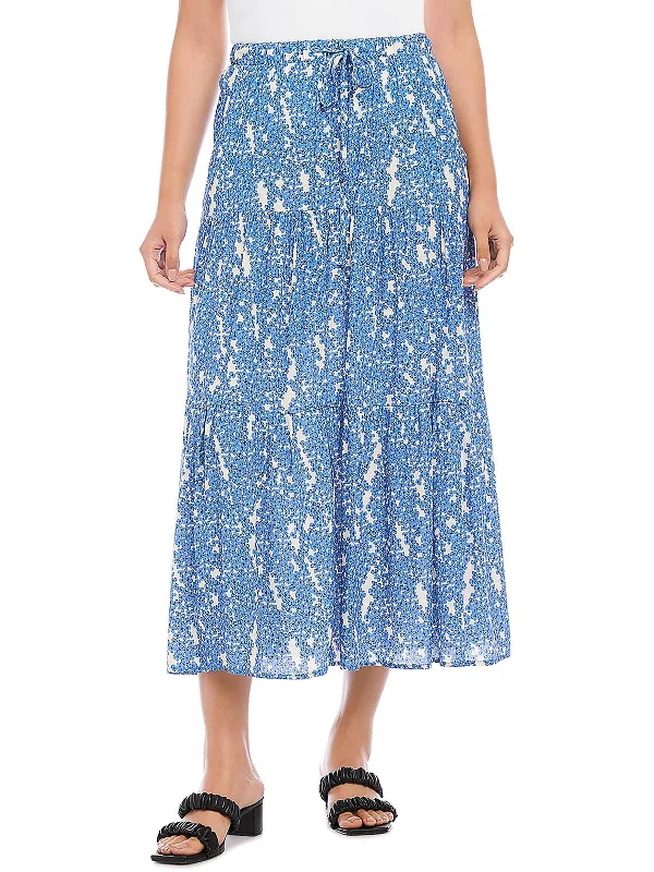 Women's Elegant Formal Outfit Comfort Centric Apparel Womens Tiered Long A-Line Skirt Women's Elegant Formal Outfit Comfort Centric Apparel Womens Tiered Long A-Line Skirt