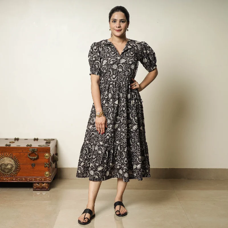 Unique Women's Fashion Pieces Dive Into Trendy Styles Black - Bagru Block Printed Cotton Tiered Dress 13 Unique Women's Fashion Pieces Dive Into Trendy Styles Black - Bagru Block Printed Cotton Tiered Dress 13