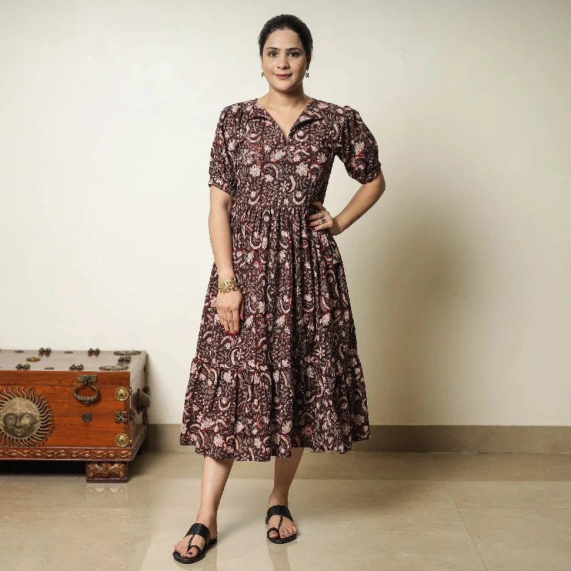 Women's Clothing Outfit Set Trendsetter's Closet Maroon - Bagru Block Printed Cotton Tiered Dress 15 Women's Clothing Outfit Set Trendsetter's Closet Maroon - Bagru Block Printed Cotton Tiered Dress 15