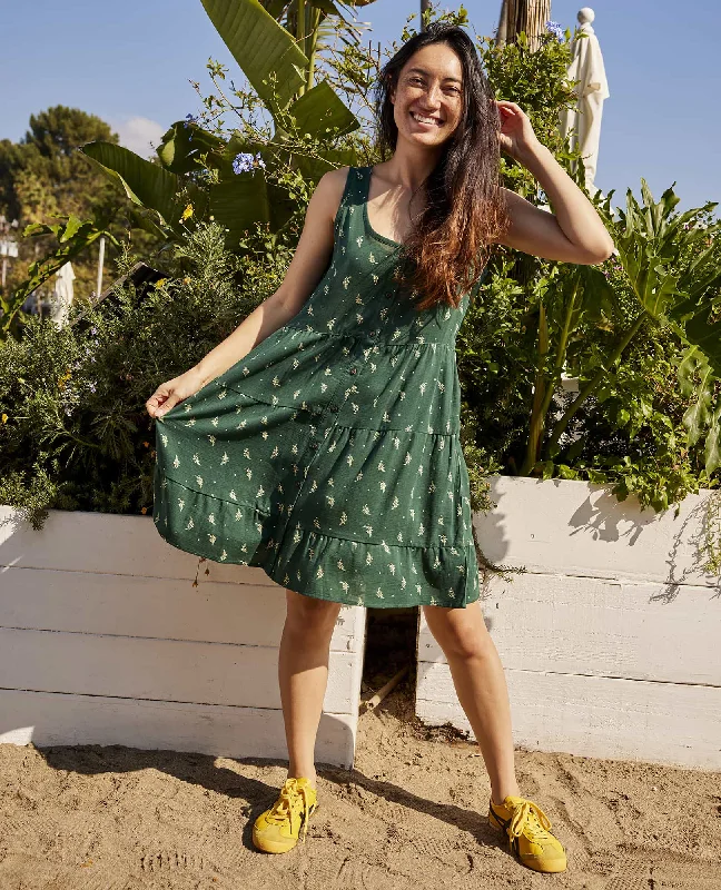 Women's Vintage Garments Relaxed Style Manzana Tiered Sleeveless Dress