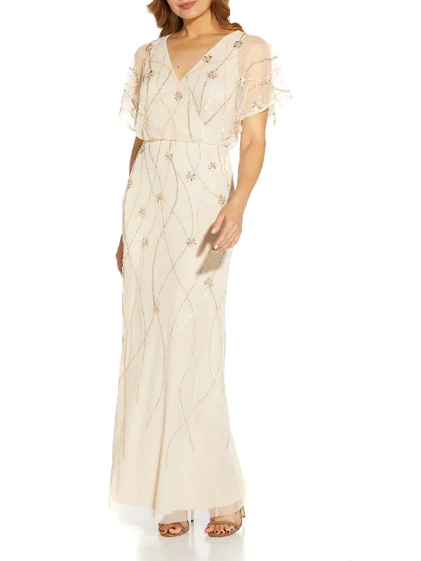 Fashion-forward Women's Wear Huge Price Cut Petites Womens Embellished Wedding Evening Dress Fashion-forward Women's Wear Huge Price Cut Petites Womens Embellished Wedding Evening Dress