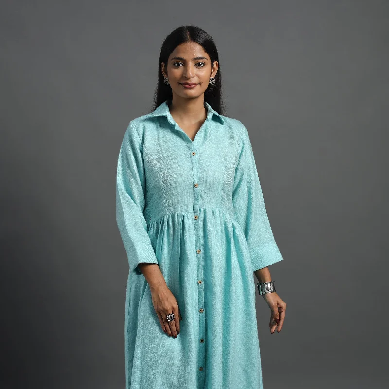 Trendy Women's Dresses Online Huge Discounts This Week Alisha Light Blue Plain Button Down Woollen Dress 07 Trendy Women's Dresses Online Huge Discounts This Week Alisha Light Blue Plain Button Down Woollen Dress 07