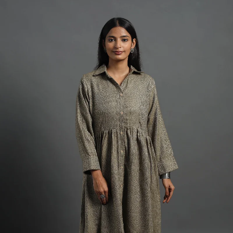 Relaxed Fit Women's Fashion The Latest Fashion Trends Zeenat Brown Plain Button Down Woollen Dress 09 Relaxed Fit Women's Fashion The Latest Fashion Trends Zeenat Brown Plain Button Down Woollen Dress 09
