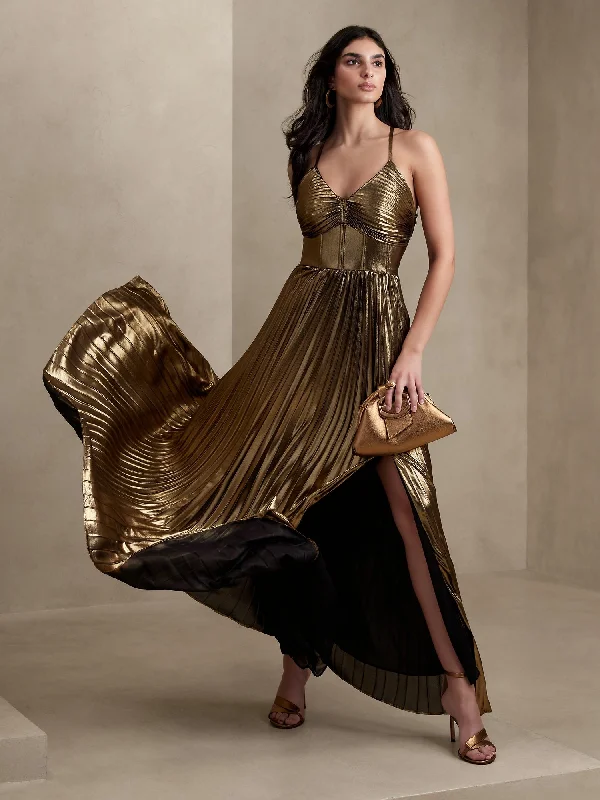 Women's High Street Fashion Flash Sale, Don't Miss Raggiera Pleated Dress
