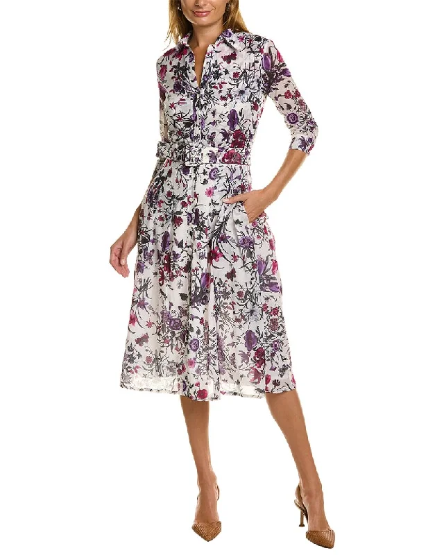 Samantha Sung Audrey 3 Silk Shirtdress