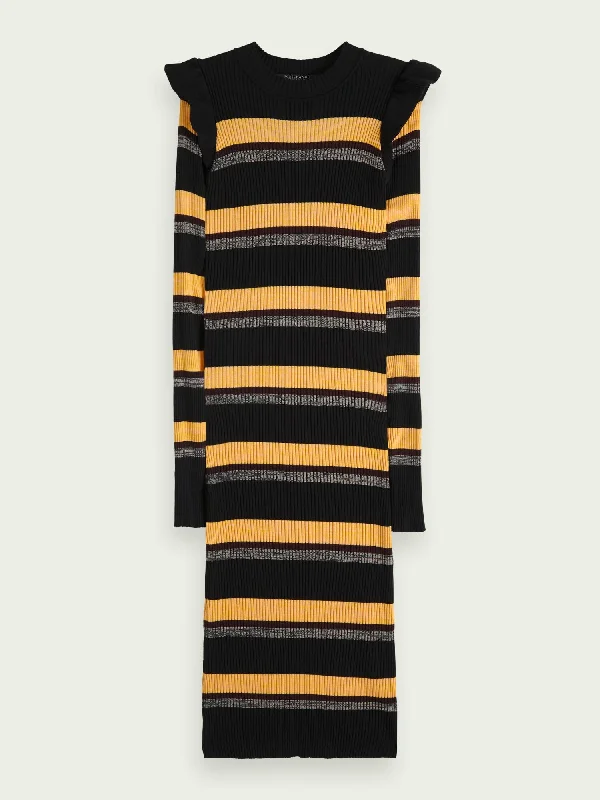 Scotch & Soda Striped Rib Knitted Dress