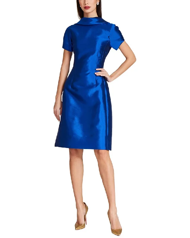 Teri Jon by Rickie Freeman Special Occasion Short Silk-Blend Dress