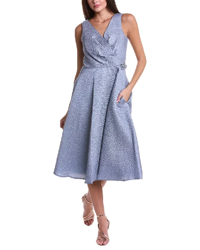 Teri Jon by Rickie Freeman Textured A-Line Dress