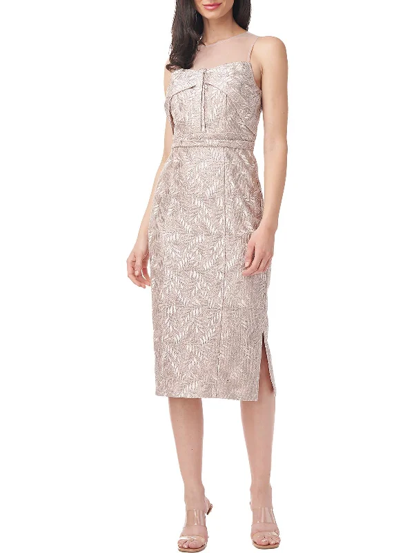 Women's Everyday Garments Premium Style Womens Metallic Midi Cocktail and Party Dress Women's Everyday Garments Premium Style Womens Metallic Midi Cocktail and Party Dress