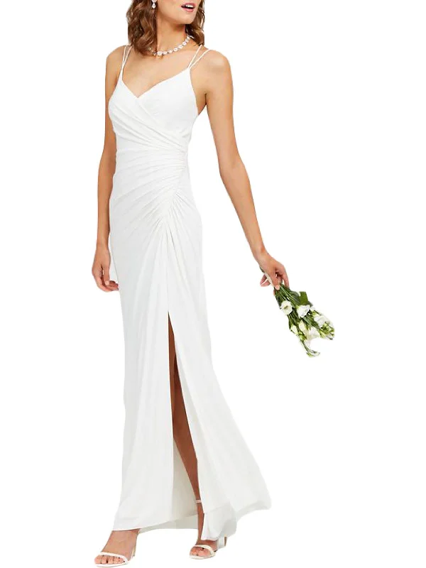 Clothes Women From Casual To Classy Womens Ruched V-Neck Evening Dress