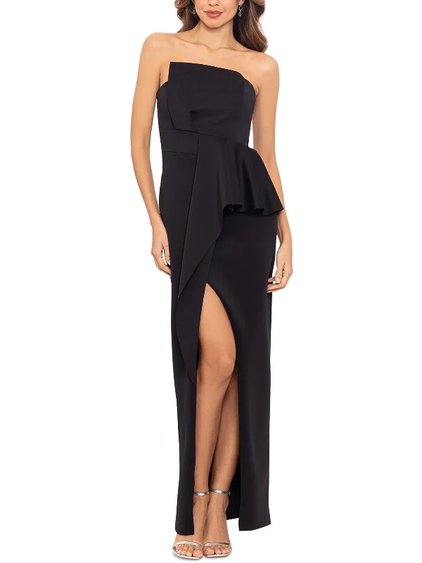Clothing Brands Limited Time Offers Womens Scuba Strapless Evening Dress