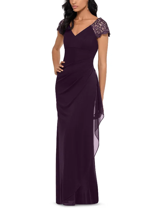 Flash Discount Attire Sale Womens Short Sleeve Long Evening Dress