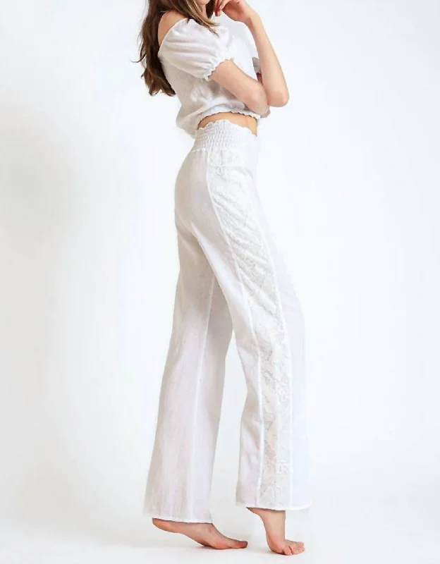 Classic Women's Fashion Y2K Nostalgic Fashion Look Akira Pant In White