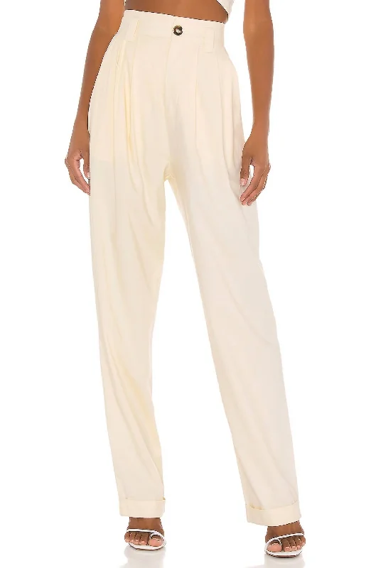Women's Activewear for Exercise and Sports Limited Edition Ginevra Pant In Ecru