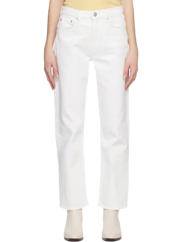 Women's Professional Outfit Unleash Your Trendy Side Harlow Ankle Jeans In Optic White Women's Professional Outfit Unleash Your Trendy Side Harlow Ankle Jeans In Optic White
