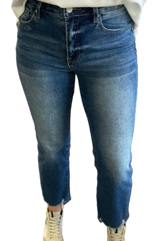 Women's Fashionable Attire For Work Fashion Forward Outfits High Rise Relaxed Straight Jeans In Dark Wash Women's Fashionable Attire For Work Fashion Forward Outfits High Rise Relaxed Straight Jeans In Dark Wash