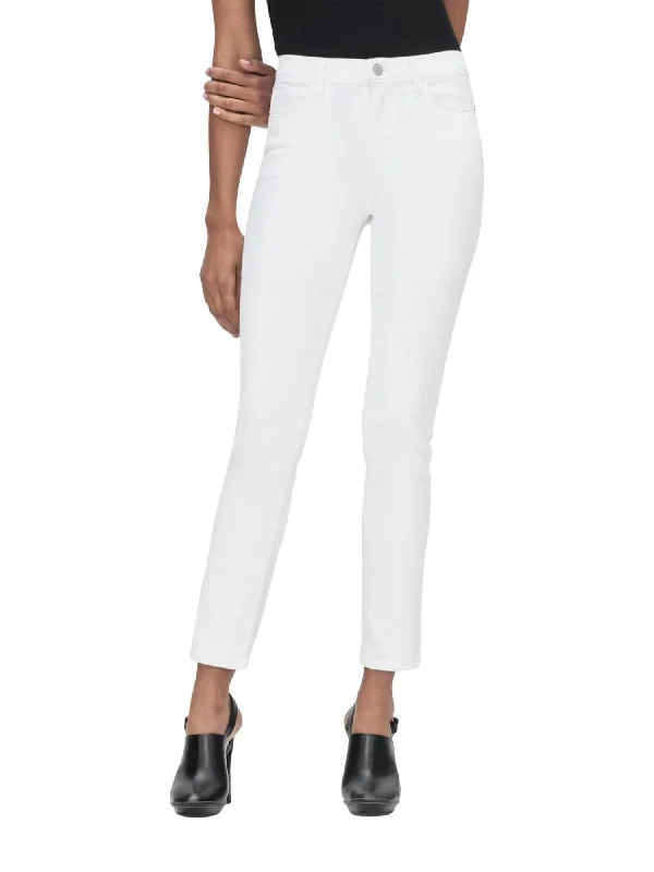 Le High Straight Jeans In Blanc