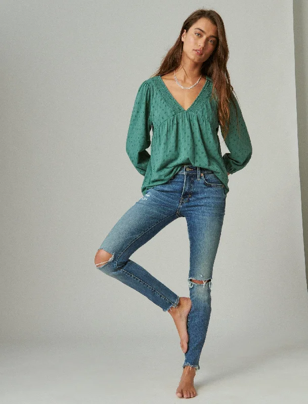 Clothing Woman Trend Alert Lucky Brand Women's Mid Rise Ava Skinny