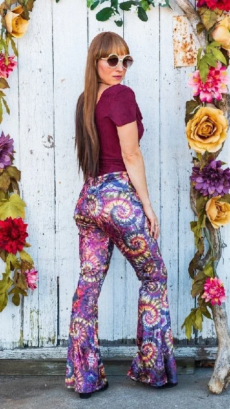 Women's Garments Fashionista Favorites Maple Tie Dye Swirl Velvet Slim Bells