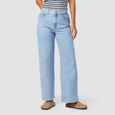 New - DENIZEN from Levi's Women's High Rise Regular Fit Ankle Wide Leg Jeans Vintage