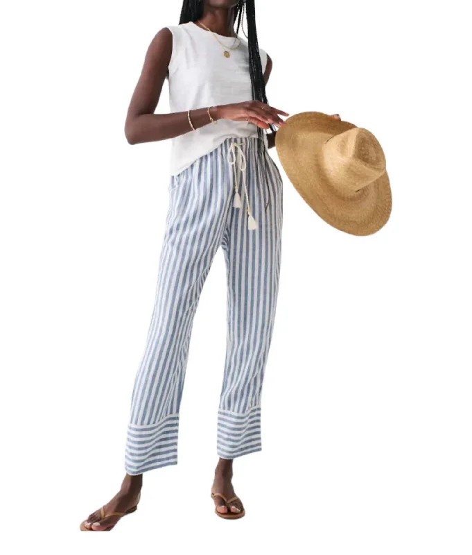 Trendy Online Boutiques Limited Time Special Offer Pacific Beach Linen Pants In Blue Lucy Stripe Trendy Online Boutiques Limited Time Special Offer Pacific Beach Linen Pants In Blue Lucy Stripe