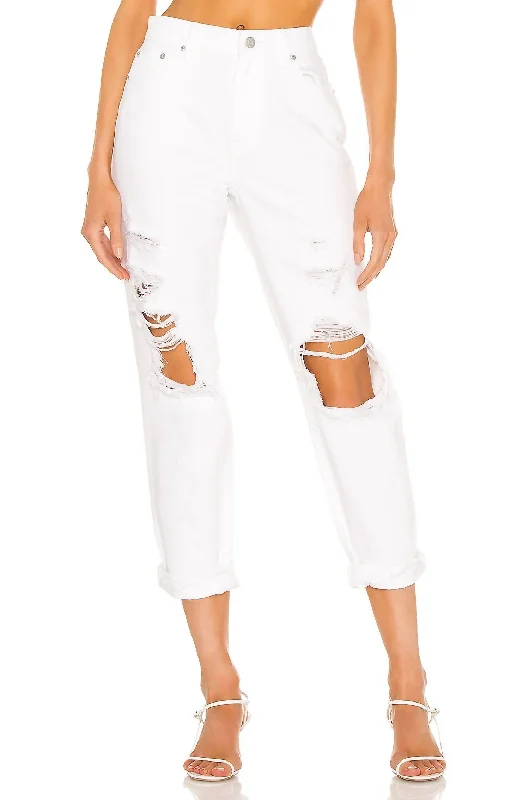 Presley High Rise Relaxed Roller Jeans In Blizzard