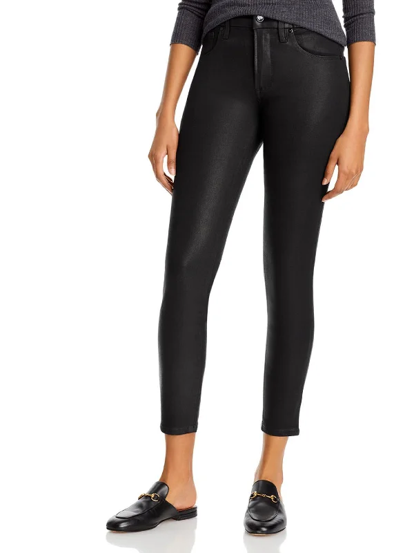 Women's Work Outfit For The Office Elegant Attire For The Modern Lady Womens Coated Denim Skinny Jeans Women's Work Outfit For The Office Elegant Attire For The Modern Lady Womens Coated Denim Skinny Jeans